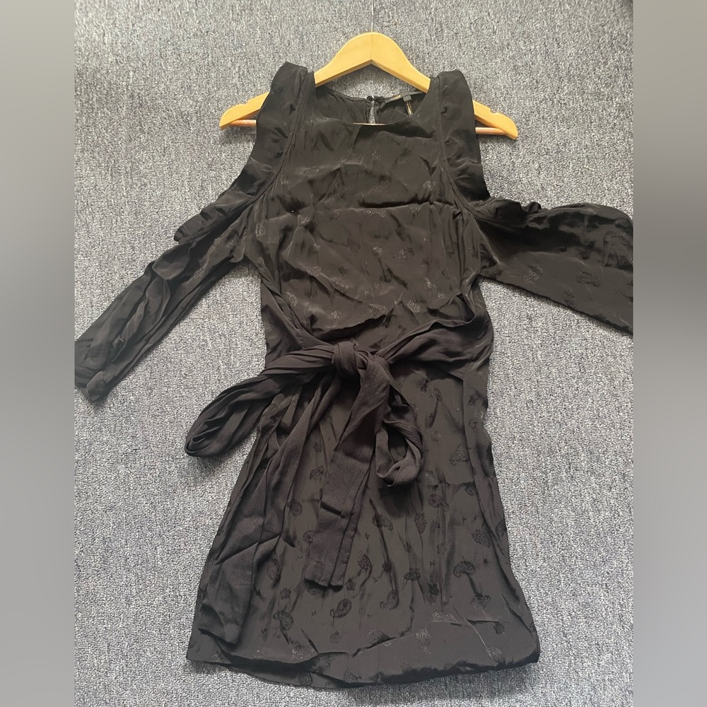 Maje Elegant Black Cold Shoulder Dress